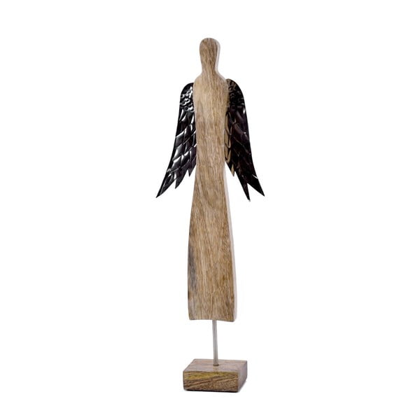 Коледна дървена украса във формата на ангел Декор Ego, височина 47 см - Ego Dekor