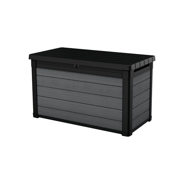 Тъмносива пластмасова градинска кутия за съхранение Cortina – Keter