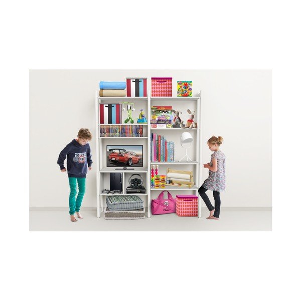 Бяла детска етажерка, част Gama, височина 189,2 cm Shelfie - Flexa-image-1