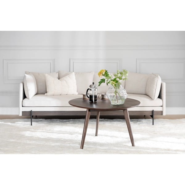 Кръгла маса за кафе в дъбов декор в естествен цвят 90x90 cm Yumi - Rowico-image-3