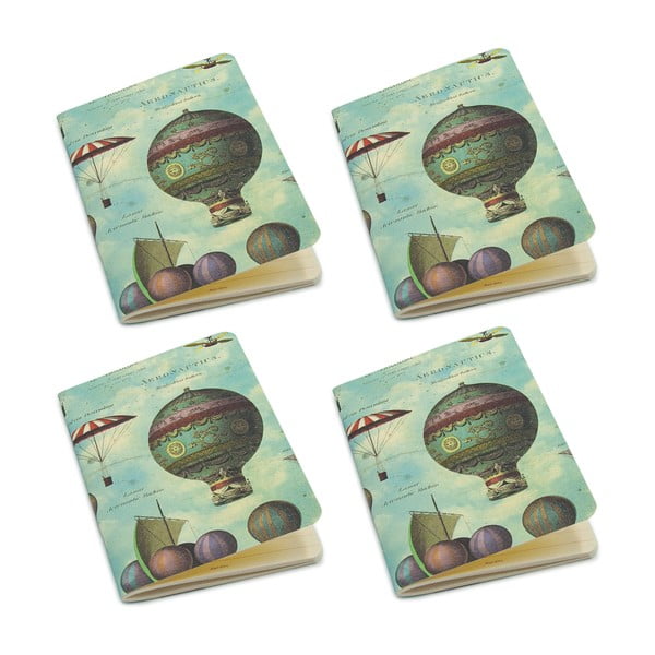 Тетрадки в комплект от 4 бр. 192 страници A6 Baloons – Kartos-image-1