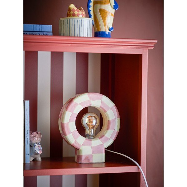 Розова настолна лампа (височина 23,5 cm) Vialini – Bloomingville-image-1