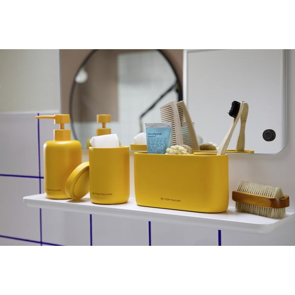 Чаша за четки за зъби от полиресин в цвят горчица Tom Tailor T-Color Bath – Wenko-image-3