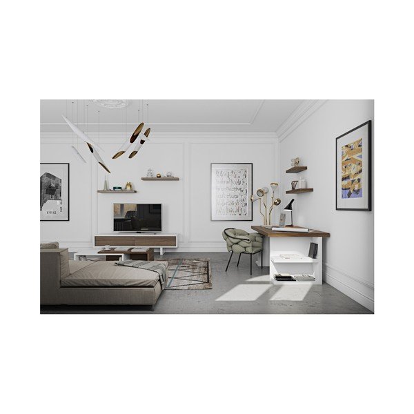 Кафява мултифункционална работна маса, дължина 160 cm - TemaHome-image-2