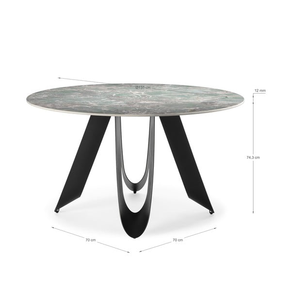 Кръгла трапезна маса ø 135 cm Aila – Marckeric-image-4