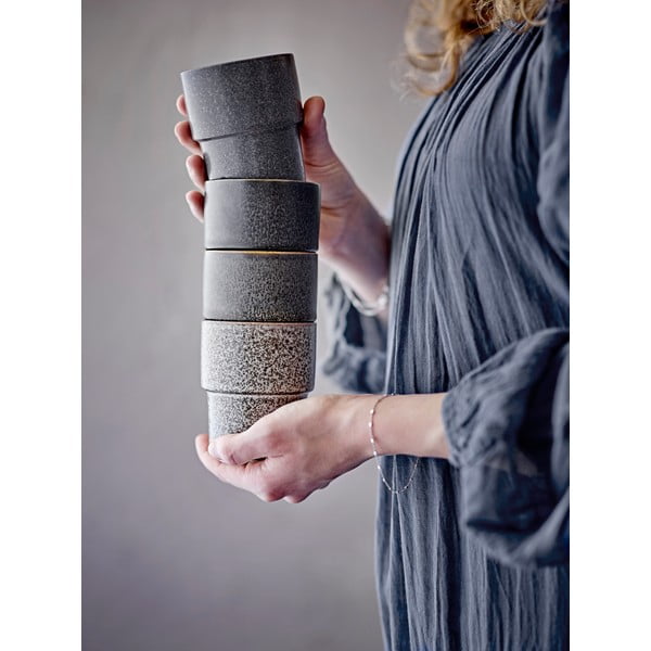 Кафяви глинени чаши в комплект от 4 бр. за еспресо 150 ml Ewan – Bloomingville-image-1