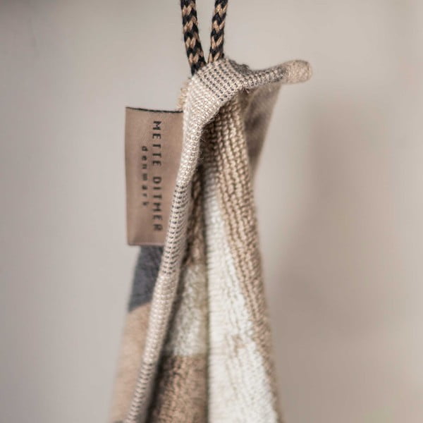 Синьо-сива кърпа от органичен памук 50x90 cm Disorder - Mette Ditmer Denmark-image-3