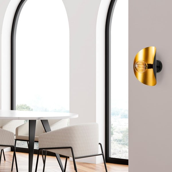 Черна и златисто стенна лампа Sivani – Opviq lights-image-3