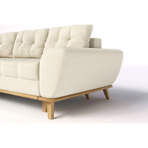 Кремав разтегателен ъглов диван (ляв ъгъл) Balitco – Ropez-image-4