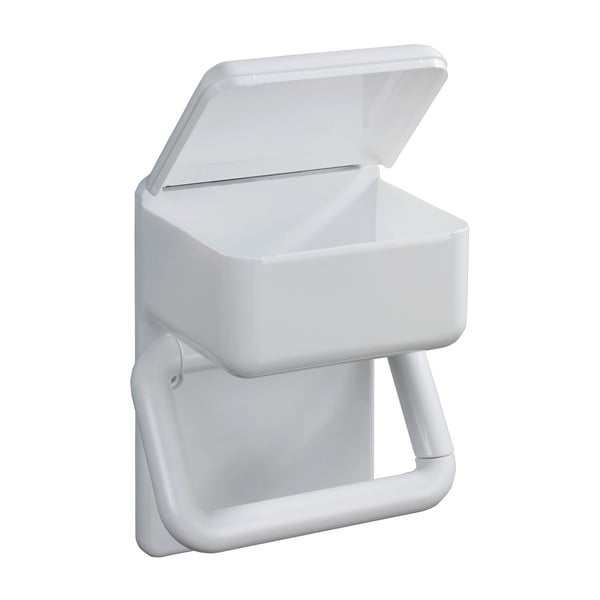 Бяла поставка за тоалетна хартия с държач за съхранение - Maximex
