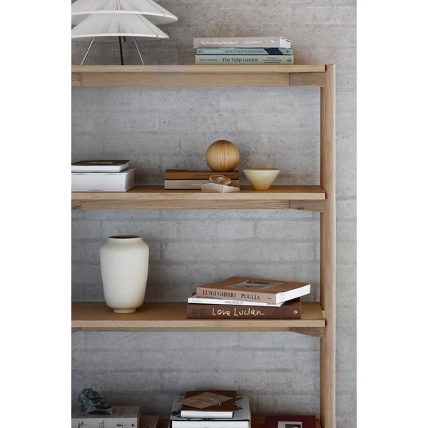 Библиотека от декор от дъб  в естествен цвят 86x160x30 cm Braidwood – Actona-image-1