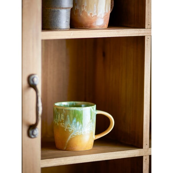 Жълта/светлозелена глинена чаша 400 ml Milani – Bloomingville-image-1