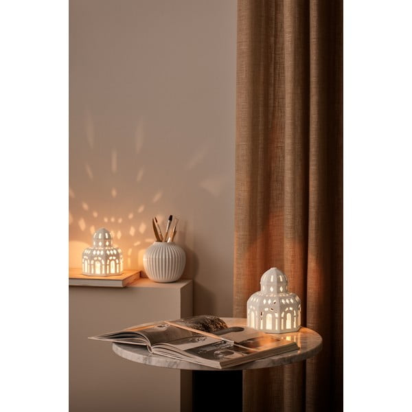 Бял керамичен коледен свещник Lighthouse, ø 12 cm Urbania Lighthouse Glassalen - Kähler Design-image-1