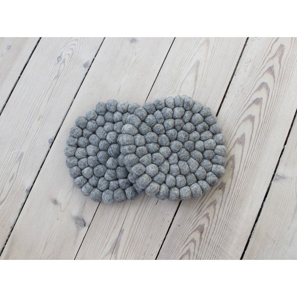 Подложка за топки от сива стоманена вълна Подложка за топки, ⌀ 20 cm - Wooldot-image-2