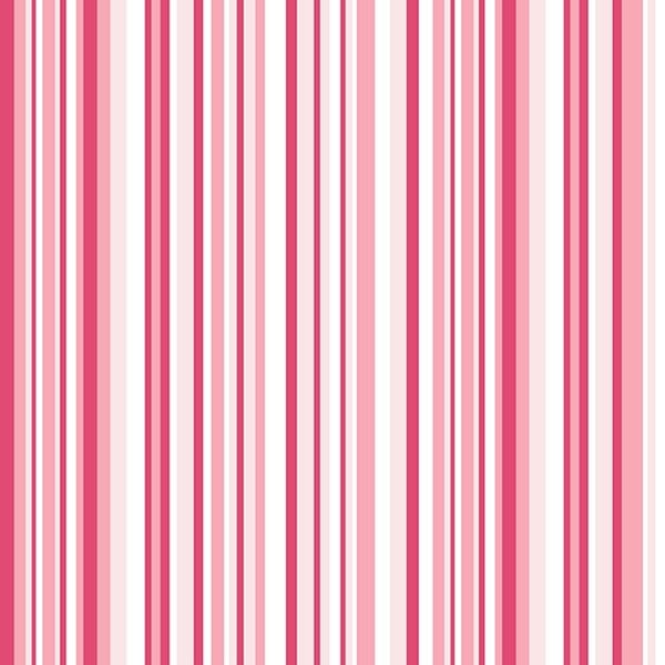 Růžová proužkovaná papírová tapeta v roli Krteček, 10,05 m