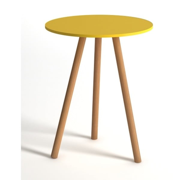 Žlutý odkládací stolek Monte Tiny