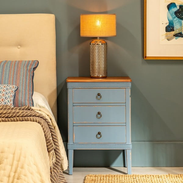 Синьо  нощно шкафче Shabby – Ixia-image-2
