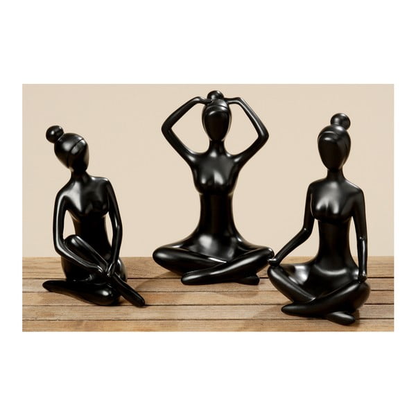 Sada 3 dekorativních sošek Boltze Yoga Women