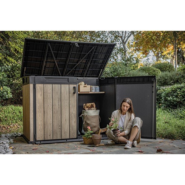 Кафяв пластмасов градински шкаф – Keter-image-2