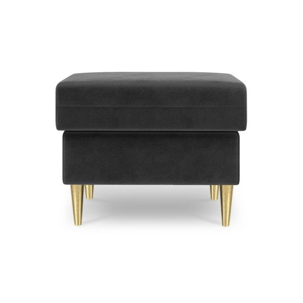Тъмносив пуф Muguet, 60 x 45 cm - Mazzini Sofas-image-2