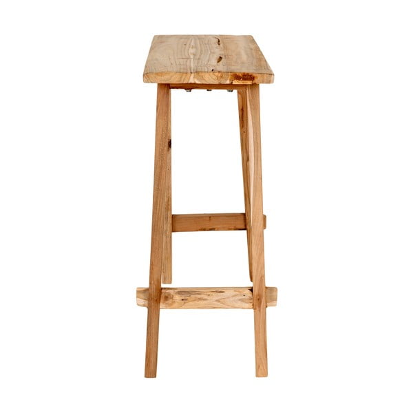 Конзолна маса от тиково дърво в естествен цвят 30x90 cm Girona - House Nordic-image-4