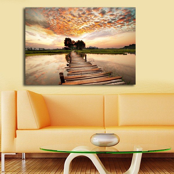 Живопис върху платно Dawn, 100 x 70 cm - Horizon-image-1