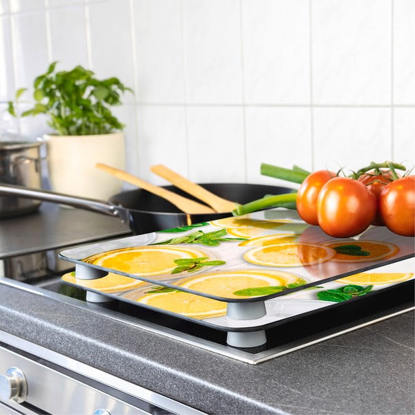 Капаци за печка от закалено стъкло 2 бр. 52x30 cm Lemons – Wenko-image-1