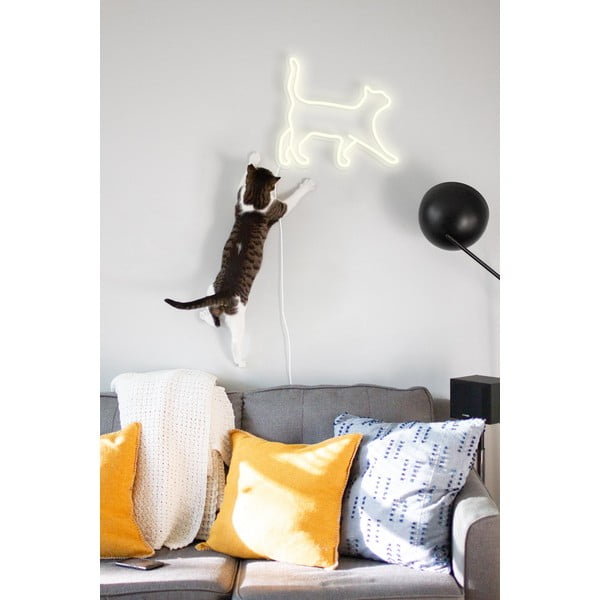 Бяла стенна лампа , 40 x 37 cm Cat - Candy Shock