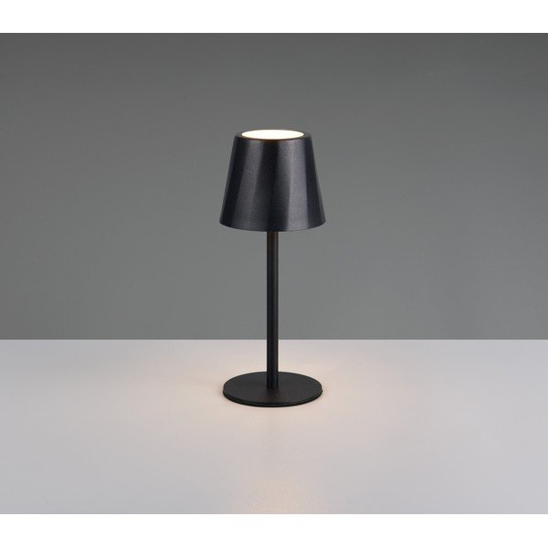 Матово черно LED настолна лампа с метален абажур (височина 21 cm) Diaz – Reality-image-1