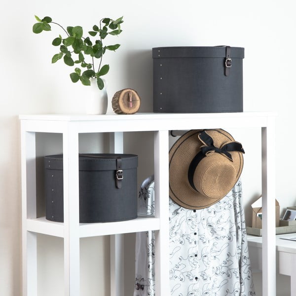 Комплект от 2 черни кутии Rut - Bigso Box of Sweden-image-1