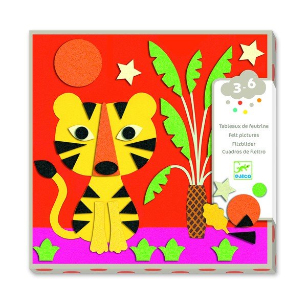 Комплект за изработване на 4 колажа с филц Naturaleza - Djeco-image-2