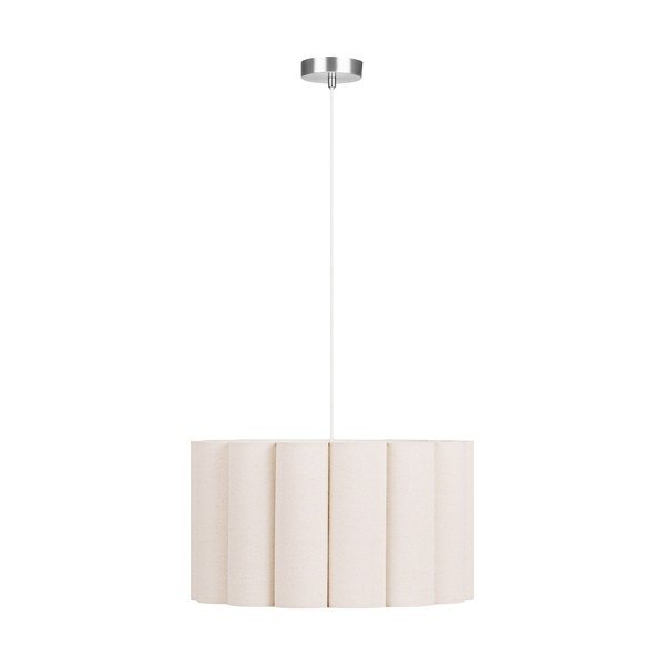 Бежово ленено висящо осветително тяло ø 45 cm Watton – House Nordic