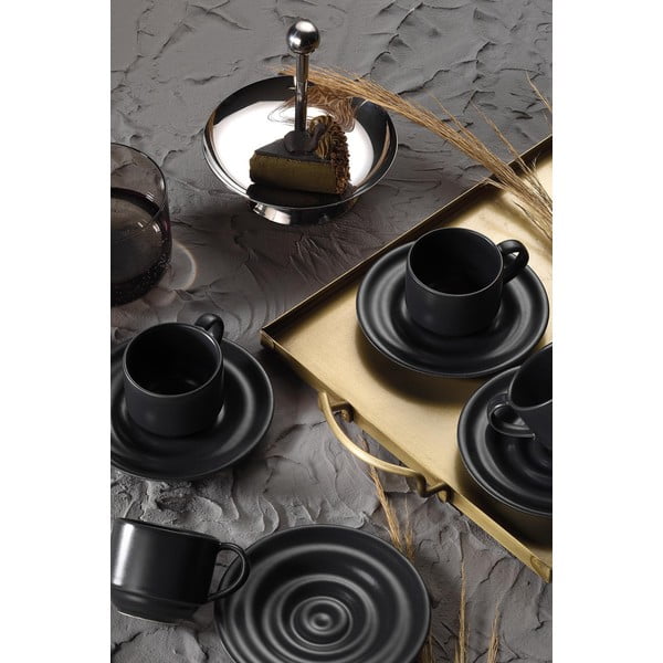 Черни чаши в комплект 6 бр. за еспресо 75 ml – Kütahya Porselen-image-1