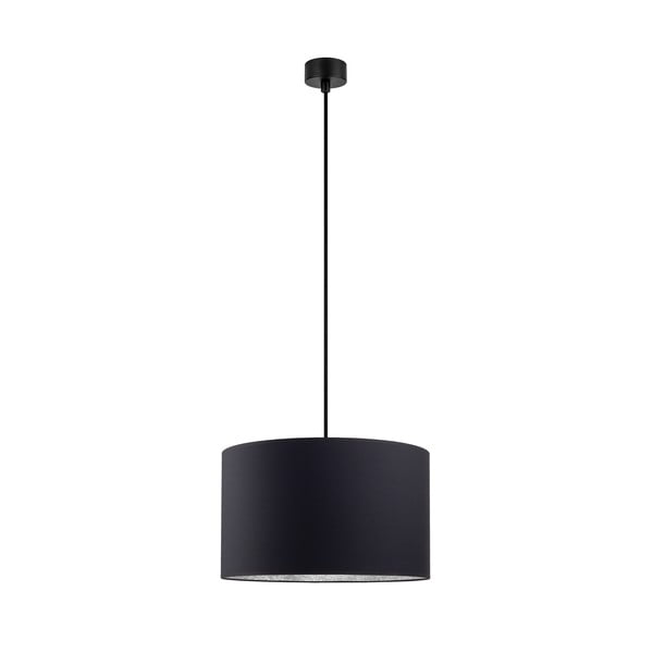 Черна лампа за таван със сребрист интериор , ⌀ 40 cm Mika - Sotto Luce