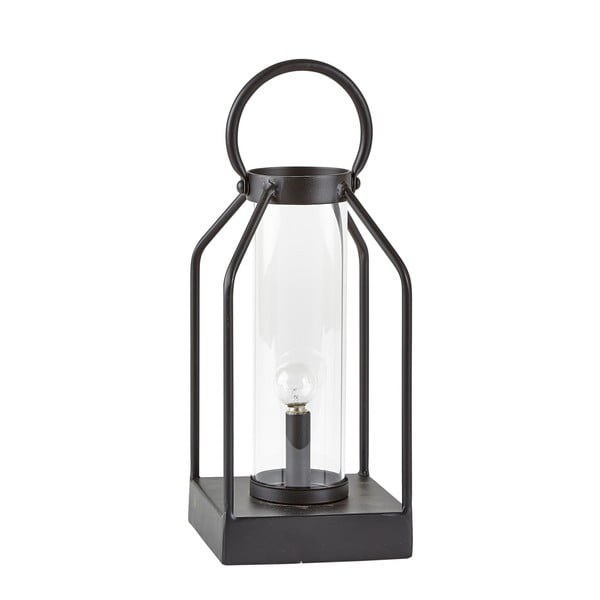 Черен фенер с LED светлина - Villa Collection