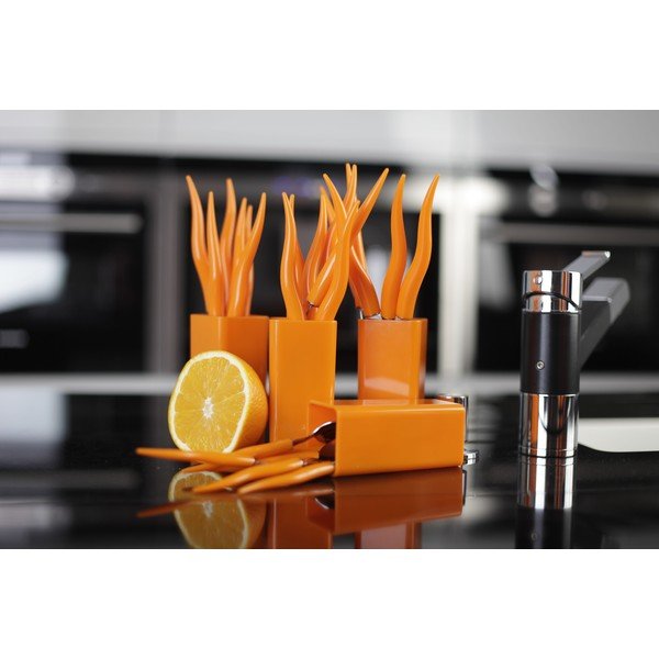 Sada příborů Tullio oranžová, 24 ks-image-2