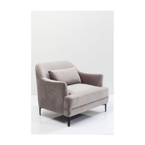 Кресло от сиво кадифе Proud - Kare Design
