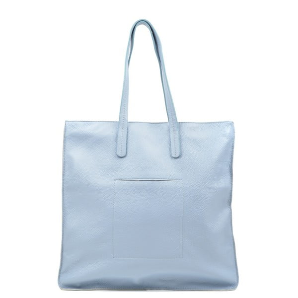 Světle modrá kožená kabelka Isabella Rhea Pergon Shopper