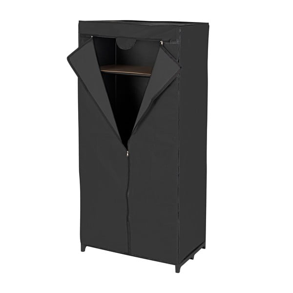 Гардероб от черен плат 75x160 cm Deep - Wenko-image-2