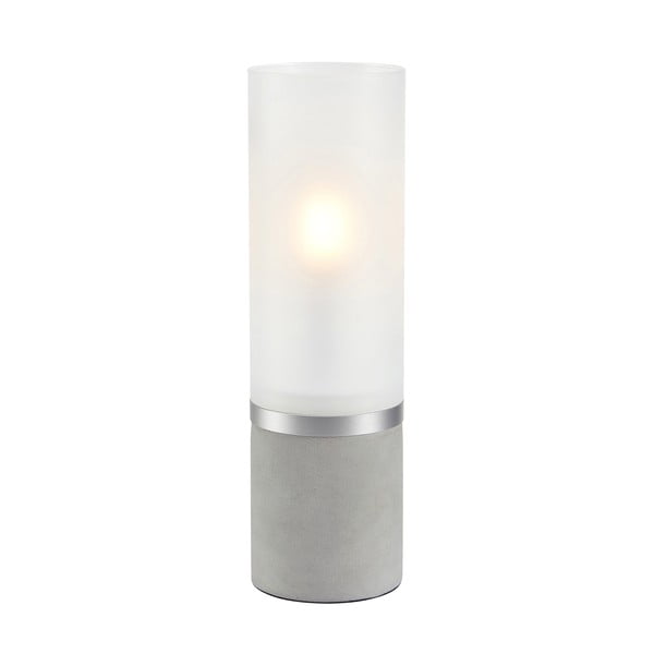 Бяло-сива бетонна настолна лампа (височина 30 cm) Molo - Markslöjd