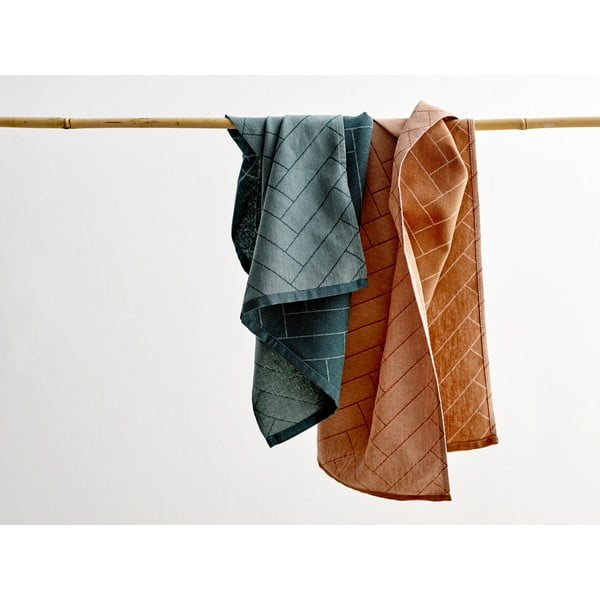 Кафява памучна кухненска кърпа , 50 x 70 cm Tiles - Södahl-image-1