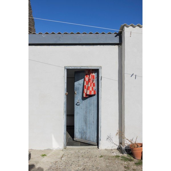 Оранжева/бежова кърпа от органичен памук от тери 50x90 cm Retro – Mette Ditmer Denmark-image-4