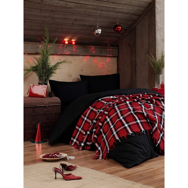 Lehký bavlněný přehoz přes postel Iskoc Red, 200  x  240 cm
