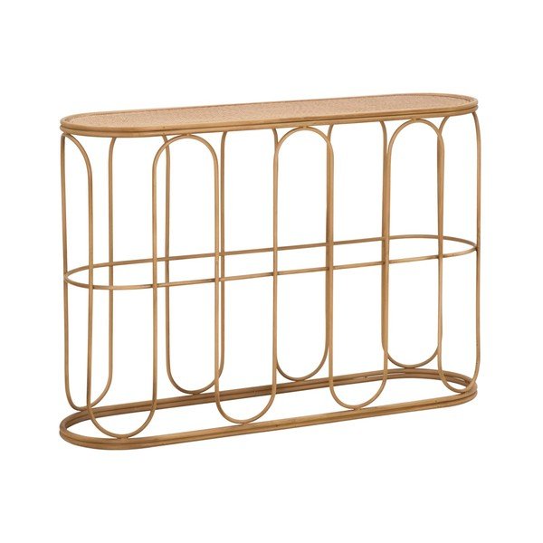 Ратанова конзолна маса в естествен цвят 32x110 cm Samui – Mauro Ferretti