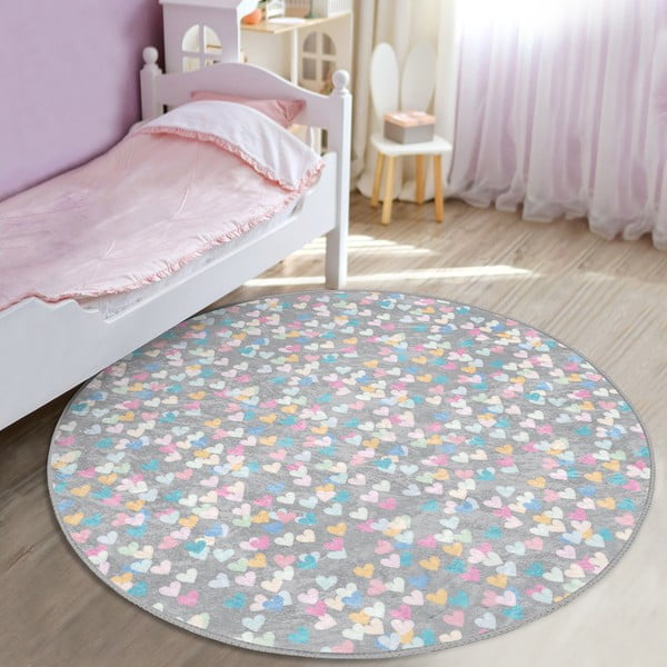 Светлосив детски килим ø 80 cm Comfort - Mila Home-image-1