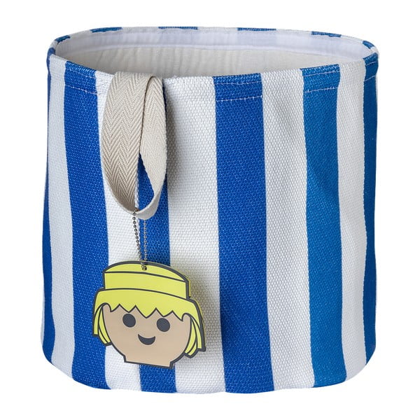 Синя текстилна детска кошница за играчки ø 30x28 cm Stripes – Playmobil