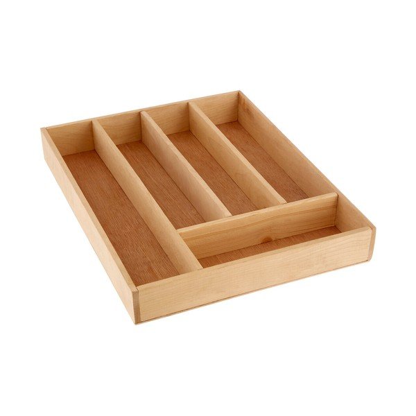 Дървен  органайзер за прибори в естествен цвят 30 x 38 cm – Premier Housewares-image-2