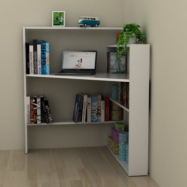 Bílý pracovní stůl s úložnými prostory Rafevi Pisagor-image-3