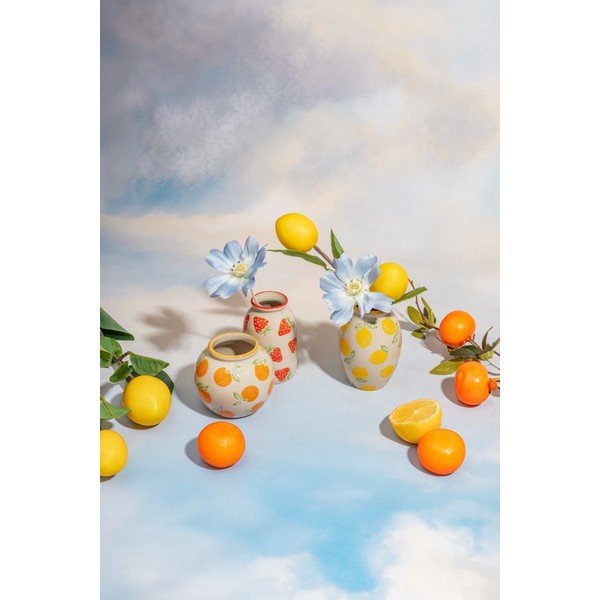 Глинени вази в комплект 3 бр. (височина 9,5 cm) Fruit – Sass & Belle-image-2
