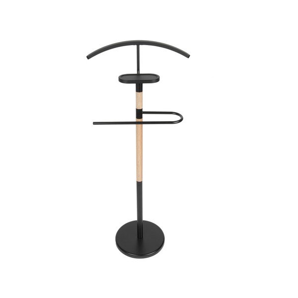 Черен ням носач с дървени детайли Fushion - Leitmotiv